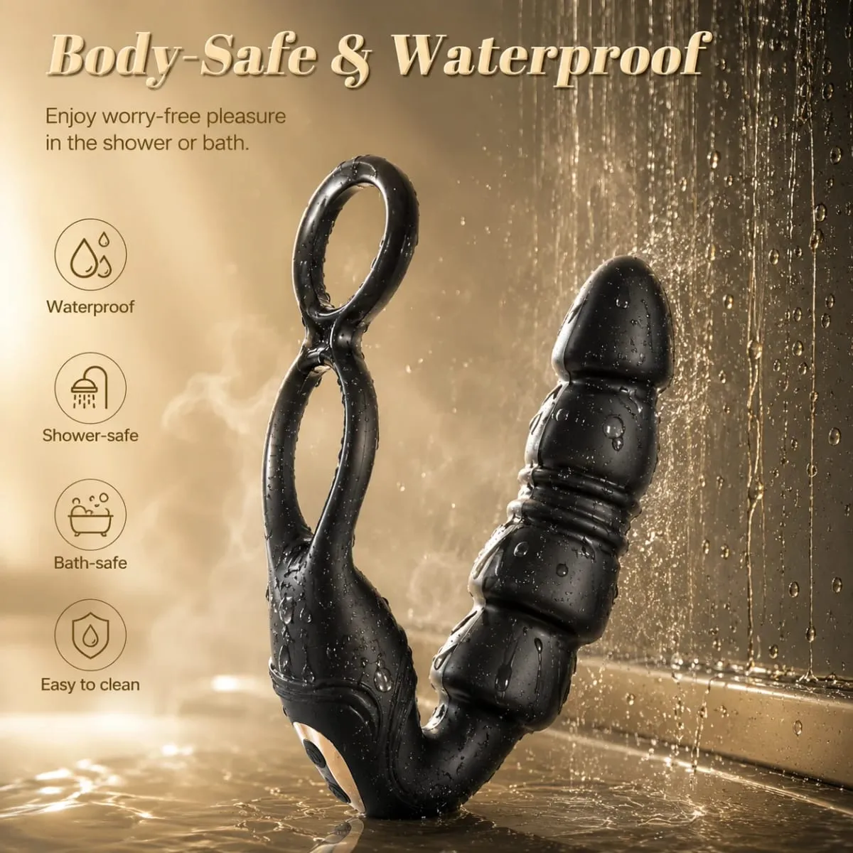 Stötande prostata massageapparat Analplugg Manlig Vibrator Hands-Free Silikon Fjärrkontroll Vibrerande Penis Ring Sexleksaker för män — image 5