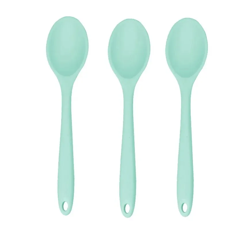 3pcs ช้อนซิลิโคนผสมช้อนซุปครัวผสม Ladle ทำอาหารเครื่องครัวเครื่องมือสำหรับกวนและเสิร์ฟ — image 11