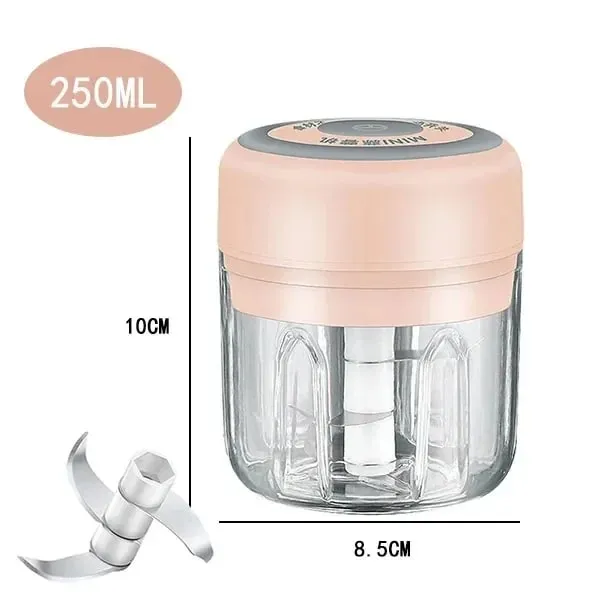 250/100ML hachoir à ail USB charge puissant Mini hachoir à ail électrique Portable broyeur à ail cuisine hachoir alimentaire unisexe — image 12
