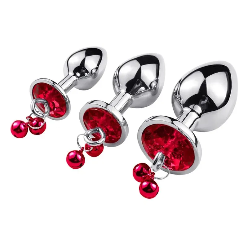 3 größen Metall Glocke-förmigen Anal Plug Traktion Kette Anal Massage Prostata Stimulation Massage Werkzeuge Erwachsene Sex Spielzeug Für paare — image 1