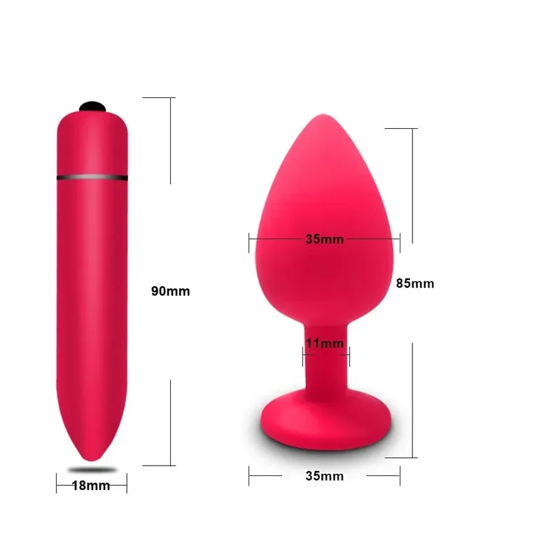 Anal Spielzeug Weiche Silikon Anal Plug Mini Bullet Vibrator Butt Plug Männer Frauen Homosexuell Paare Anal Prostata Stimulator Sex Spielzeug für Erwachsene — image 30