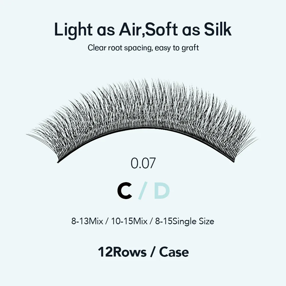 FOX 3D ~ 5D W-Hình Cây Nối Mi Mắt Mèo Đuôi Dài Cao Cấp Tự Nhiên Nhẹ Tập Cáo Mắt Hàng Mi Dụng Cụ Trang Điểm — image 5