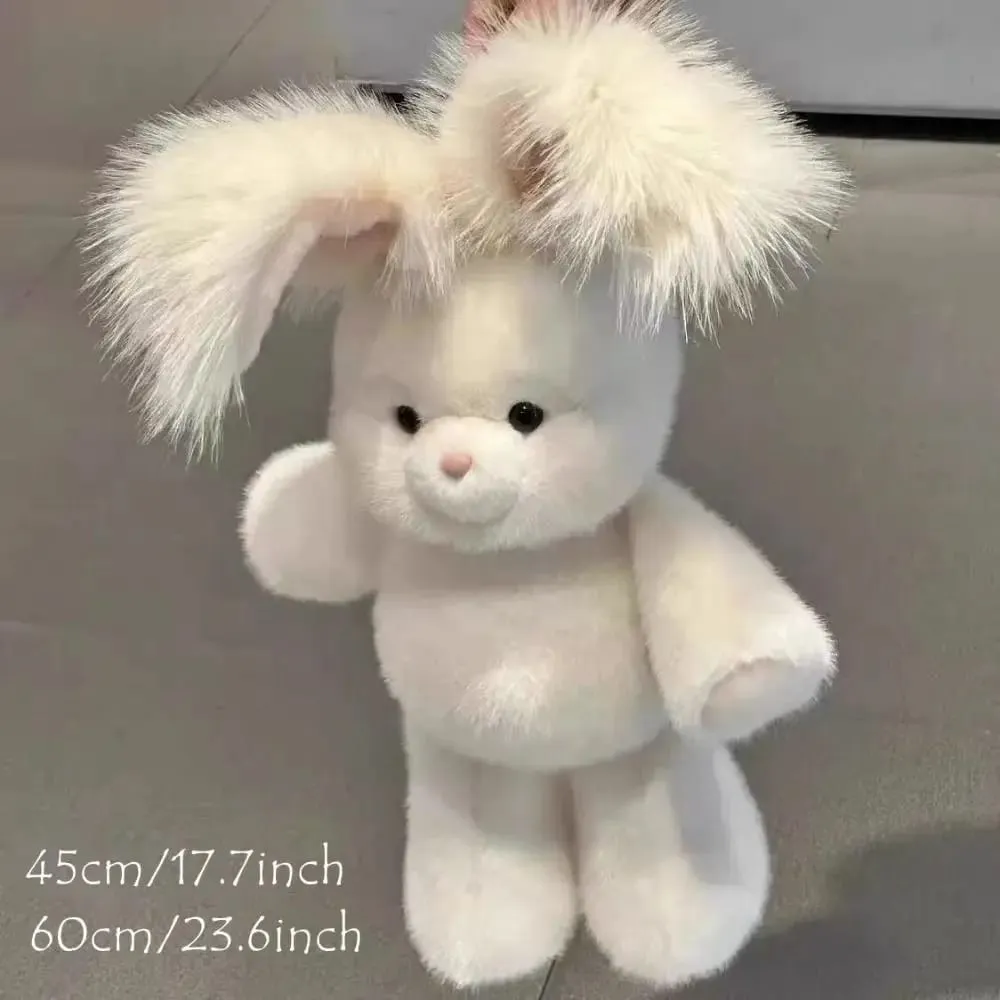 Regalo creativo Morbido coniglio di peluche Cuscino di peluche Supporto emotivo Peluche da 17,7 pollici con orecchio lungo Cuscino di peluche carino — image 7