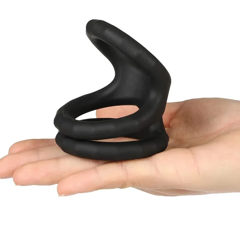 Elastisk penisring för män Gay Ejakulation Erektion Pung Bind Sexleksak Mjuk kuk Ring Man Dick Förstoringsring Vuxen Sexprodukt — image 3