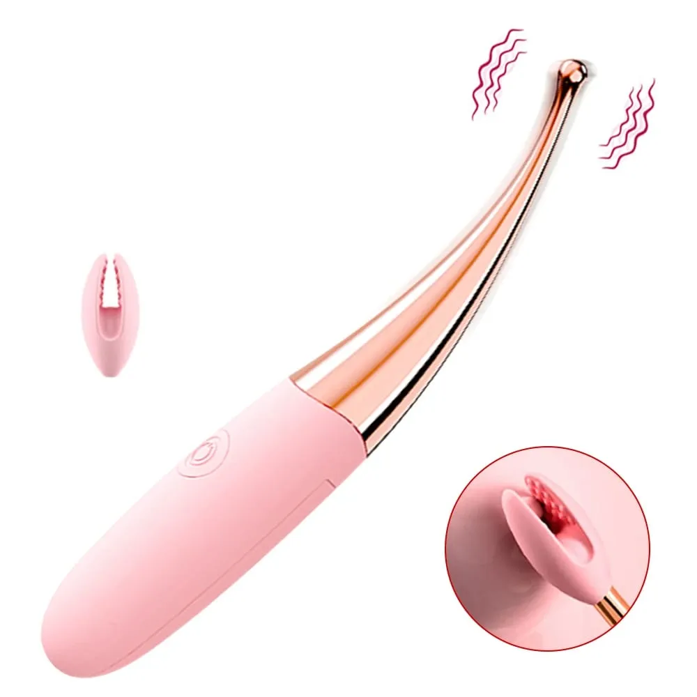 G Spot Vibrator Kuat Frekuensi Tinggi Vibrator Jilat Kelentit Perangsang Puting Melancap Masturbator Urut Mainan Seks untuk Wanita Dewasa — image 1