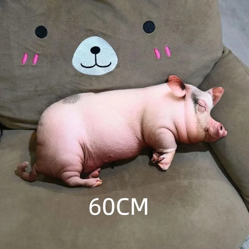 Oreiller en peluche 3D réaliste en forme de cochon, tissu doux et confortable, parfait pour la décoration de canapé, repos au lit, cadeau d'anniversaire pour enfants et adultes