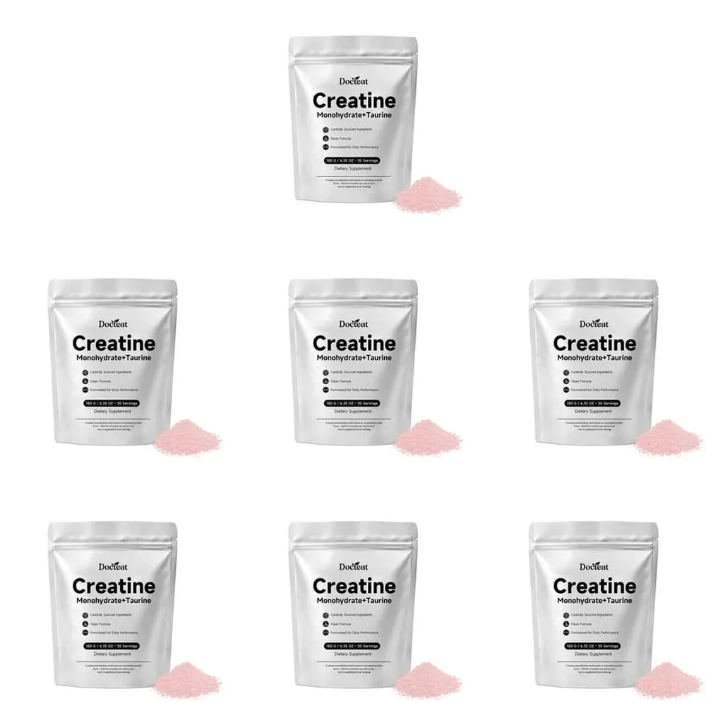 Creatine Monohydrate Taurine Powder 180g 30 Servings Muscle Strength Endurance Performance Workout Fitness Training Supplement — image 13