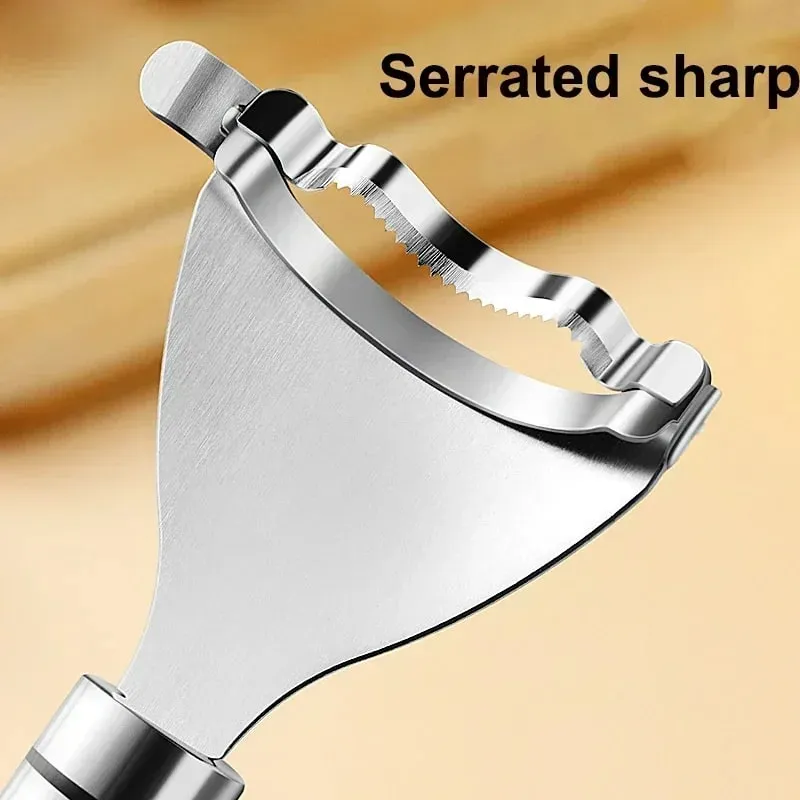 สแตนเลสเครื่องปอกข้าวโพด Serrated Corn Stripper Peelers Cob Shaver Planer Thresher เครื่องตัดผักผลไม้ผัก Gadget เครื่องมือ — image 4