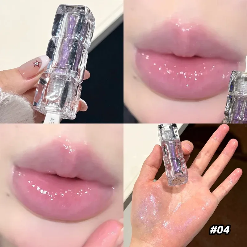 Brillant à lèvres miroir aqueux, hydratant durable, facile à porter, vernis à lèvres en verre d'eau, teinte rouge Sexy, cosmétiques — image 6