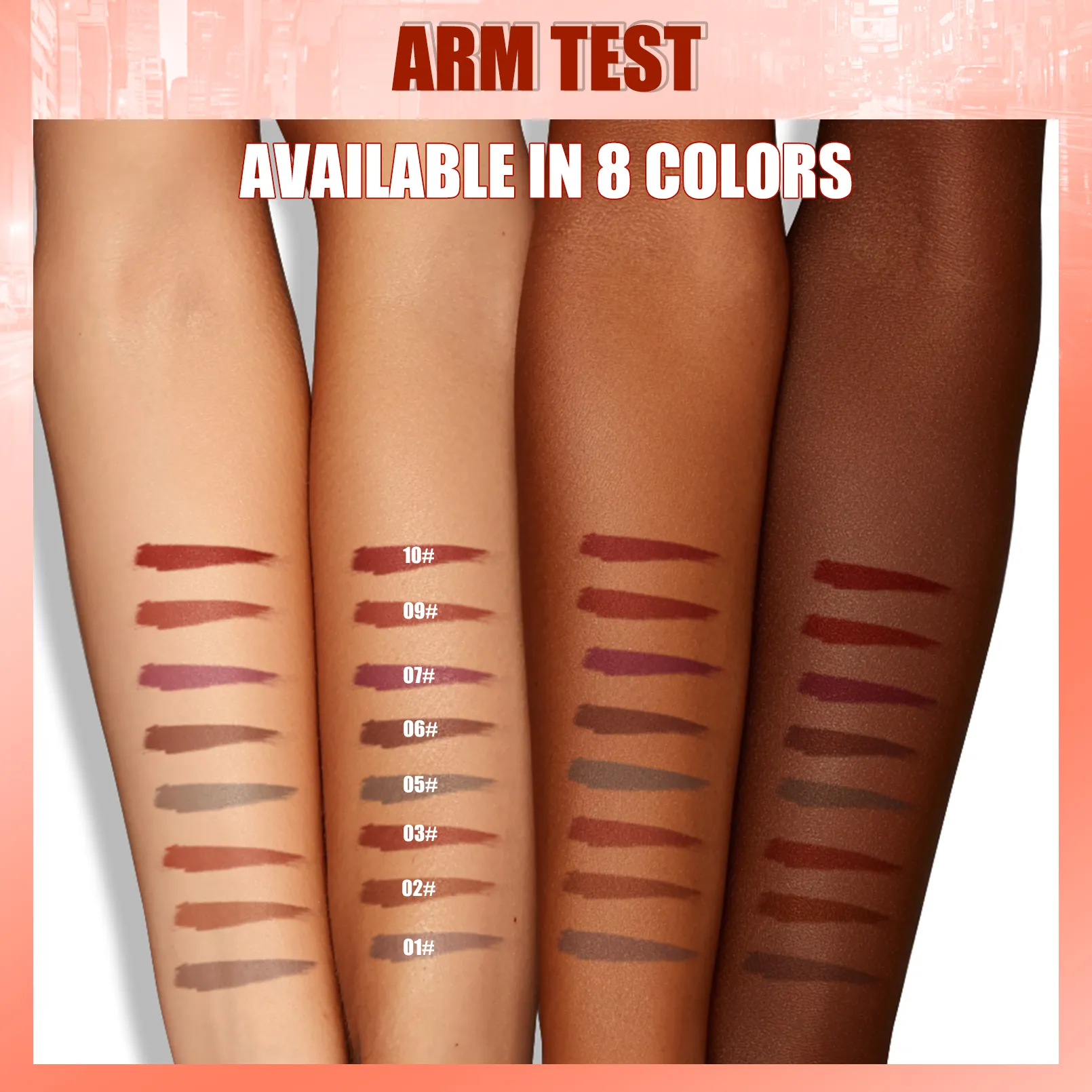 Longwear Liquid Lip Liner Waterproof 24 Hour Long Lasting Lip Liner Stain Marker Pen 2-in-1 Matte Semi Permanent Lipliner — image 5