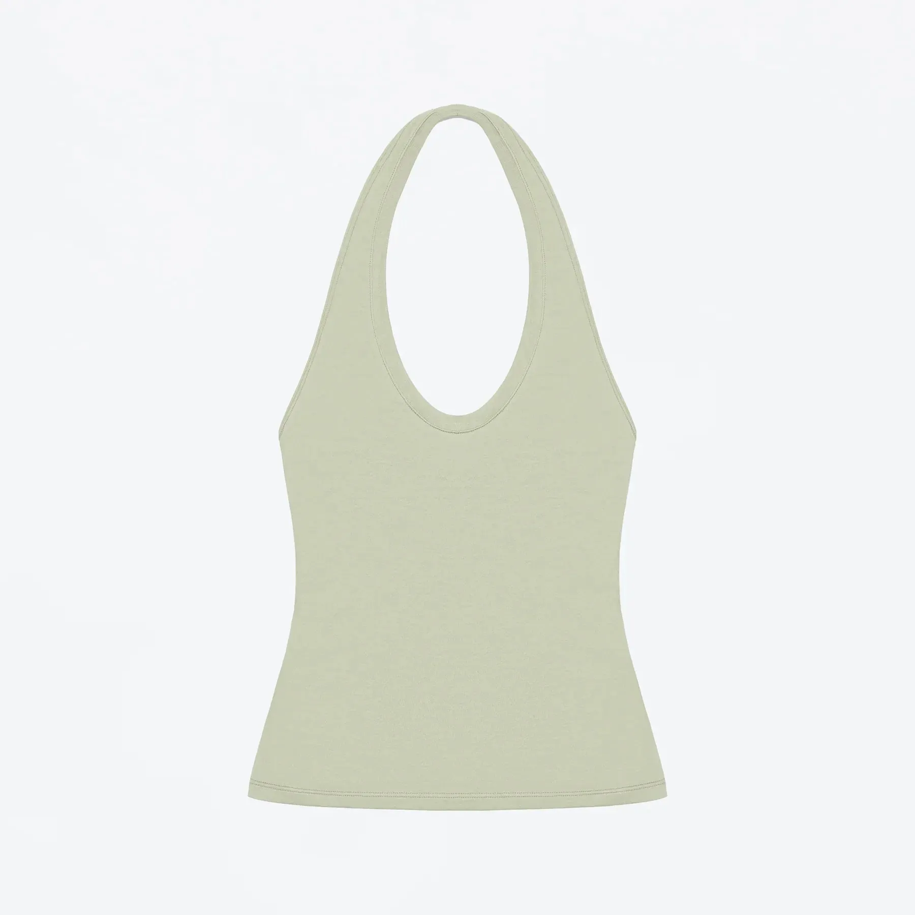 Tank Top na ramiączkach typu halter Wysoka elastyczność Slim Fit Top bez pleców Dekolt w kształcie litery U Wiązany na szyi Top na ramiączkach Slim Fit Wszechstronna odzież wierzchnia Koszula bazowa Spicy Girl Style Top bez rękawów — image 9