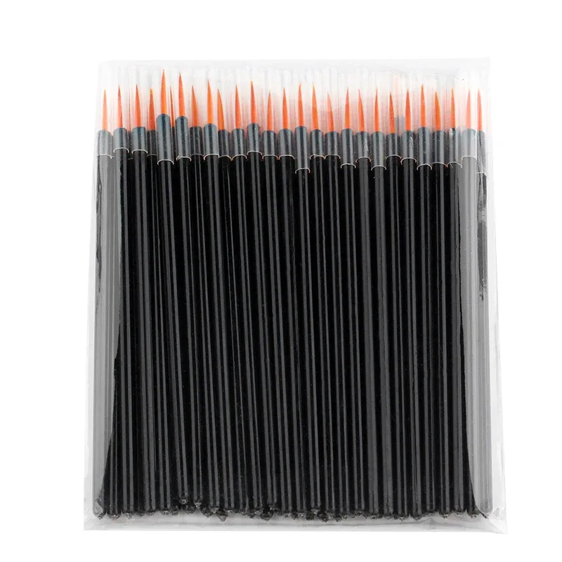 Nuovo 50/100 pezzi pennello eyeliner applicatore ombretto punta fine penne eyeliner pennelli estensione ciglia bacchette cosmetiche — image 8
