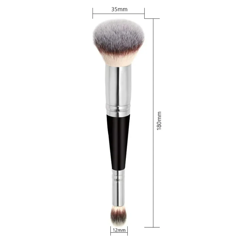 Abgerundeter, sich verjüngender Foundation-Pinsel mit zwei Enden, Make-up-Pinsel mit kurzen Haaren, Make-up-Pinsel mit doppeltem Verwendungszweck für flüssiges Cremepulver — image 6