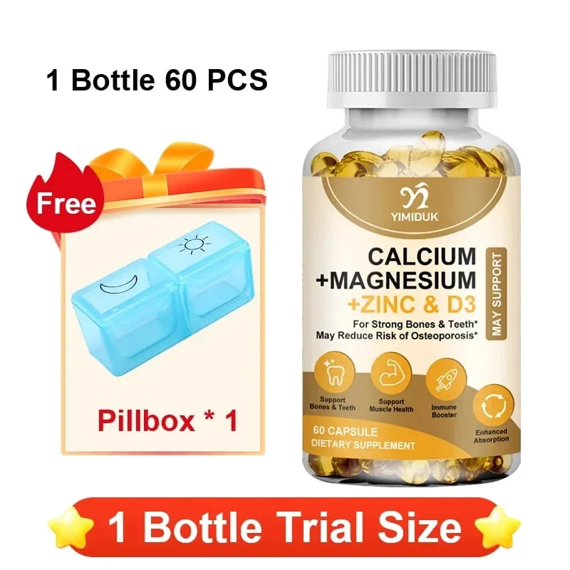 Suplemen Sokongan Tulang & Otot dengan Kalsium Magnesium Zink & D3 Menyokong Tulang Kuat Kekebalan & Daya Daya Gigi — image 8