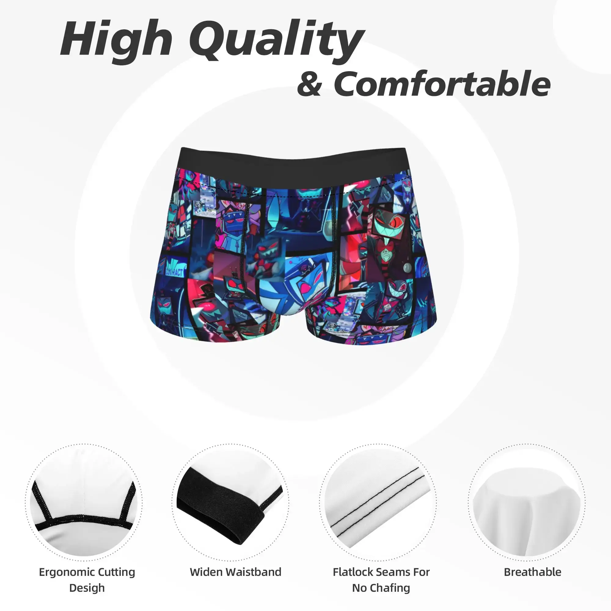 Men Vox Boxer Briefs Shorts Panties Polyester Underwear Hazbined Hotels Male Novelty S-XXL Underpants — image 1