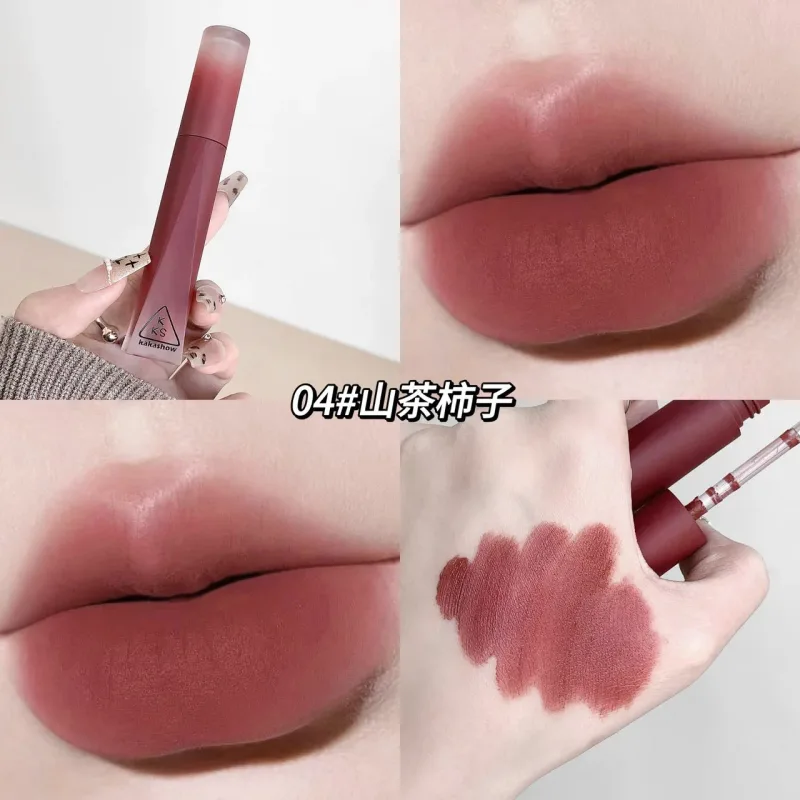 Kakashow Matte Velvet Lip Gloss Waterproof Liquid Lipstick Nude Lips Tint Makeup Lip Glaze Cosmetics Red Lip Stain — image 9