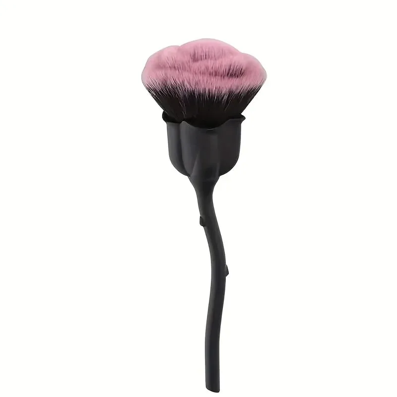 Una spazzola per polvere per unghie a forma di rosa Setole morbide Fondotinta per trucco Strumenti per fard e fondotinta Pennello per bellezza per fondotinta — image 9
