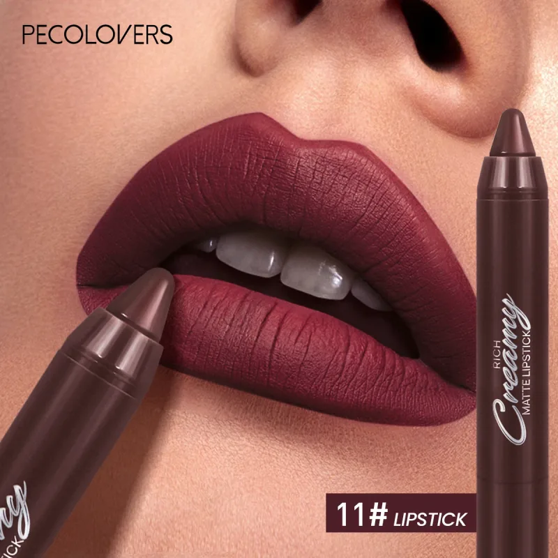 Pelapik Bibir Matte Pelbagai Warna Digunakan Sebagai Pelapik Bibir dan Gincu Mudah Digunakan Dengan Tepat Kalis Air Tahan Lama Tidak melekat — image 8