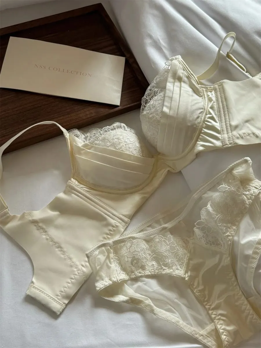 Sous-vêtements à bonnets fins et brillants, soutien-gorge anti-affaissement, lingerie, soutien-gorge, gros seins, petit ensemble de soutien-gorge — image 5
