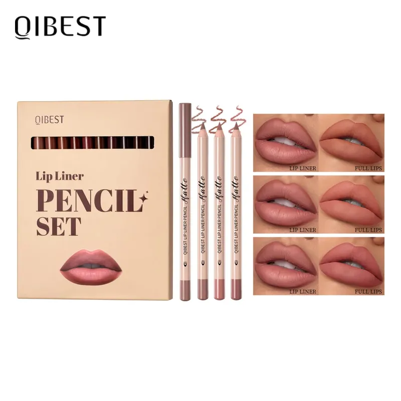 Set di penne per labbra a 12 colori che durano impermeabili resistenti al sudore facile da colorare resa cromatica senza sbiadimento set di matite per labbra cosmetici — image 1
