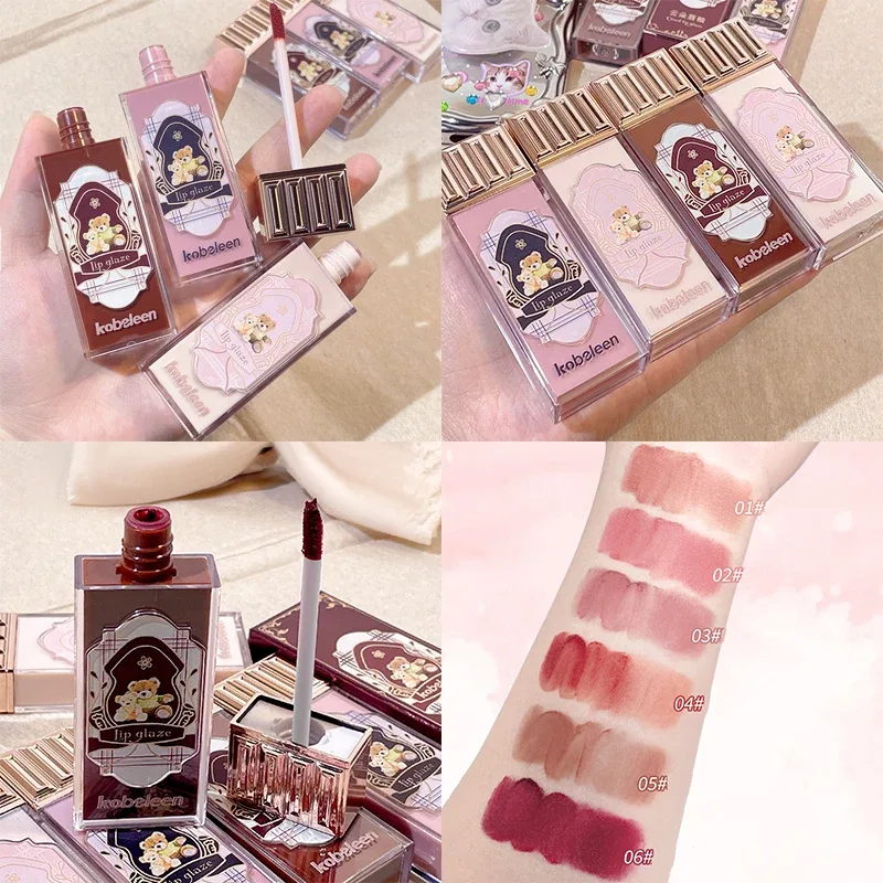 Cioccolato Nuvola Lucidalabbra Velluto opaco Applicazione liscia Smalto per labbra Mousse Marrone Rosso Rossetto liquido Trucco Tinta labbra Cosmetici — image 6