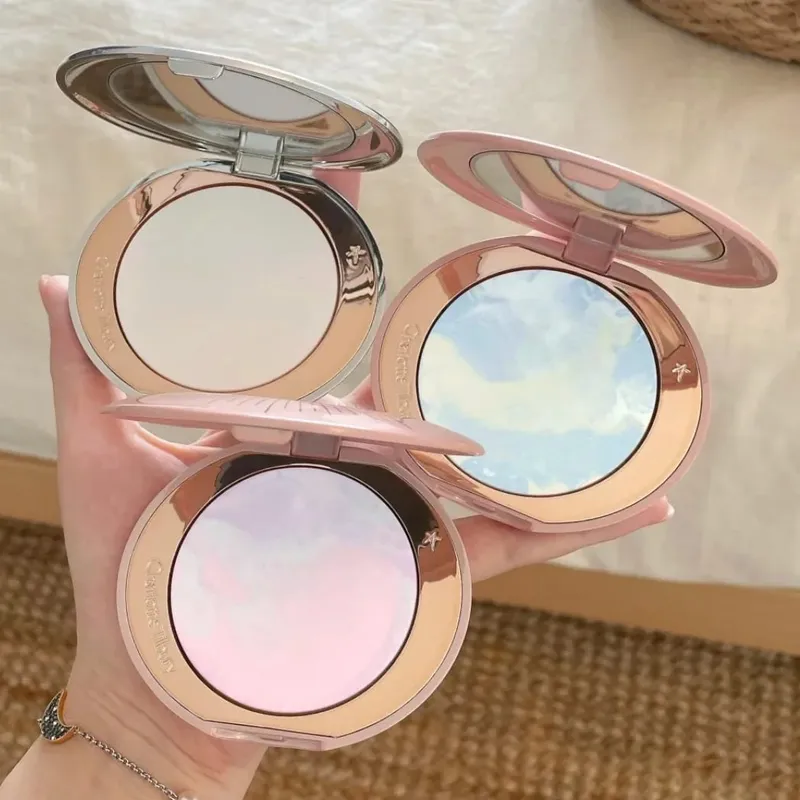 Charlotte Tilbury Airbrush Flawless Finish Smoothing Pore-blurring Makeup CT Limited Edition Silver Disk Setting Powder เครื่องสำอาง — image 6