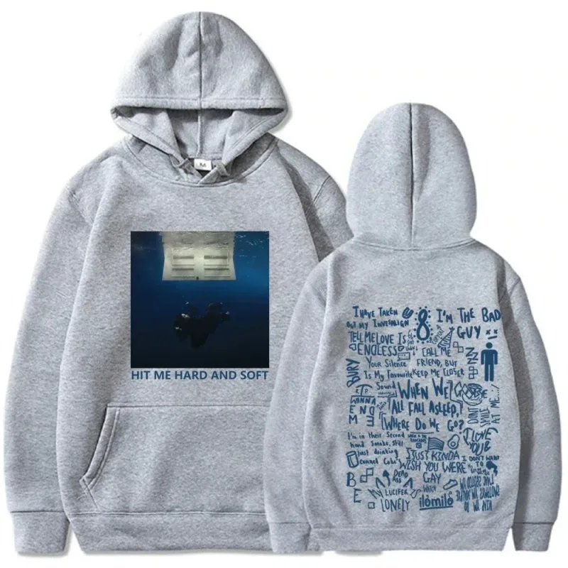 Hit Me Hard and Soft Tour Hoodie Billie Pullover Men Singer Graphic Printing Autumn Winter Fleece Sweatshirts for Fans — image 7