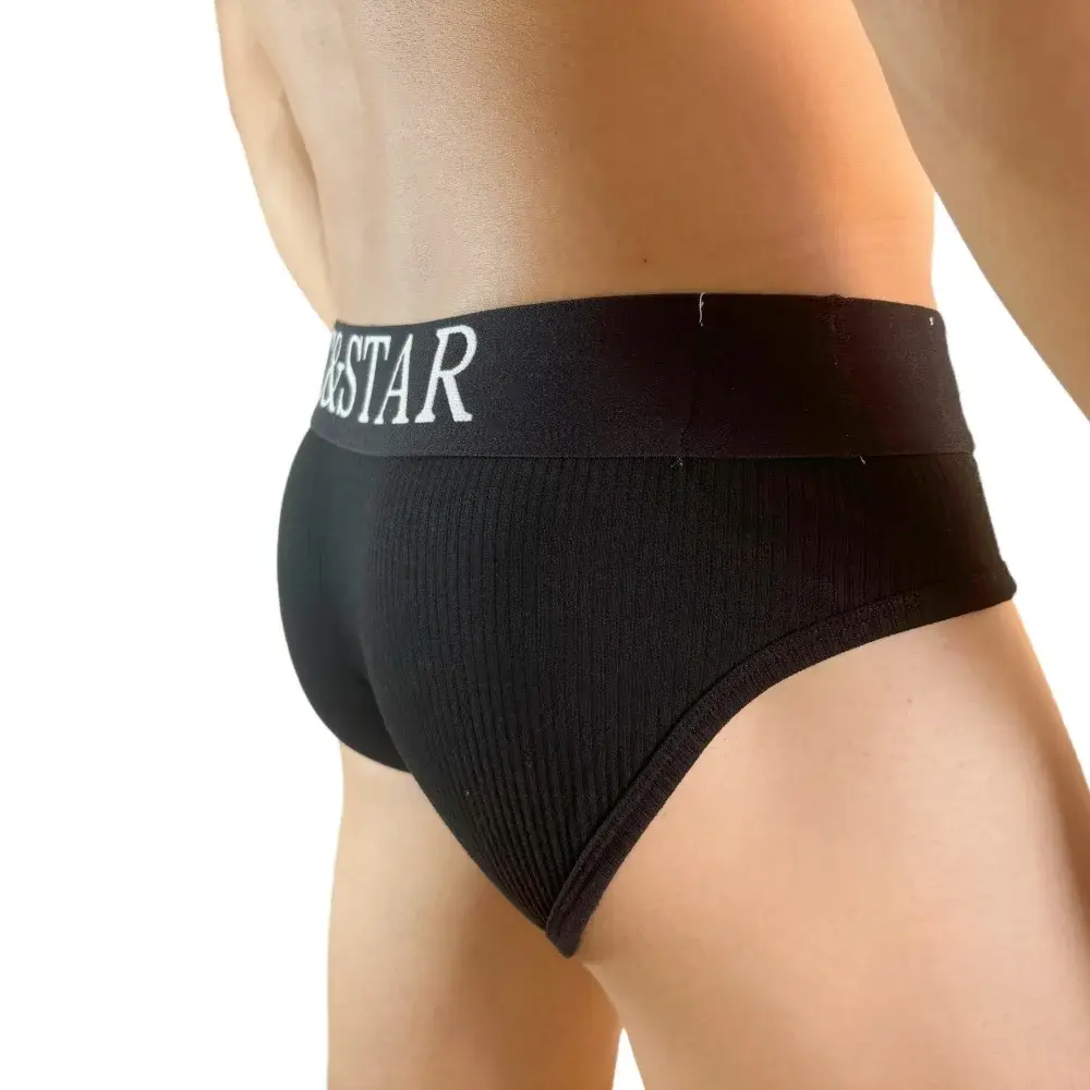 Athletic High Cut Design Sexy Man's Underwear Briefs Underpants Ribbed Cotton Sports Comfort Men Bikini Slip Men's Tanga Briefs — image 8