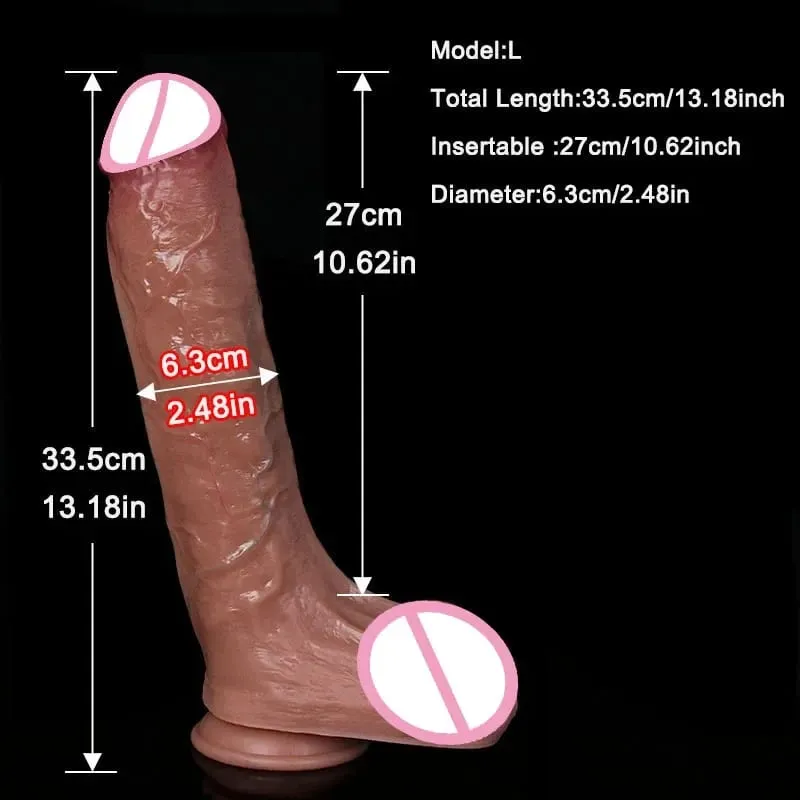 Realistik Lembut Besar Hitam Dildo Double Silikon Sedutan Cawan Zakar Wanita Faraj Melancap Zakar/batang Wanita Lelaki Dubur Mainan Seks Dewasa — image 9