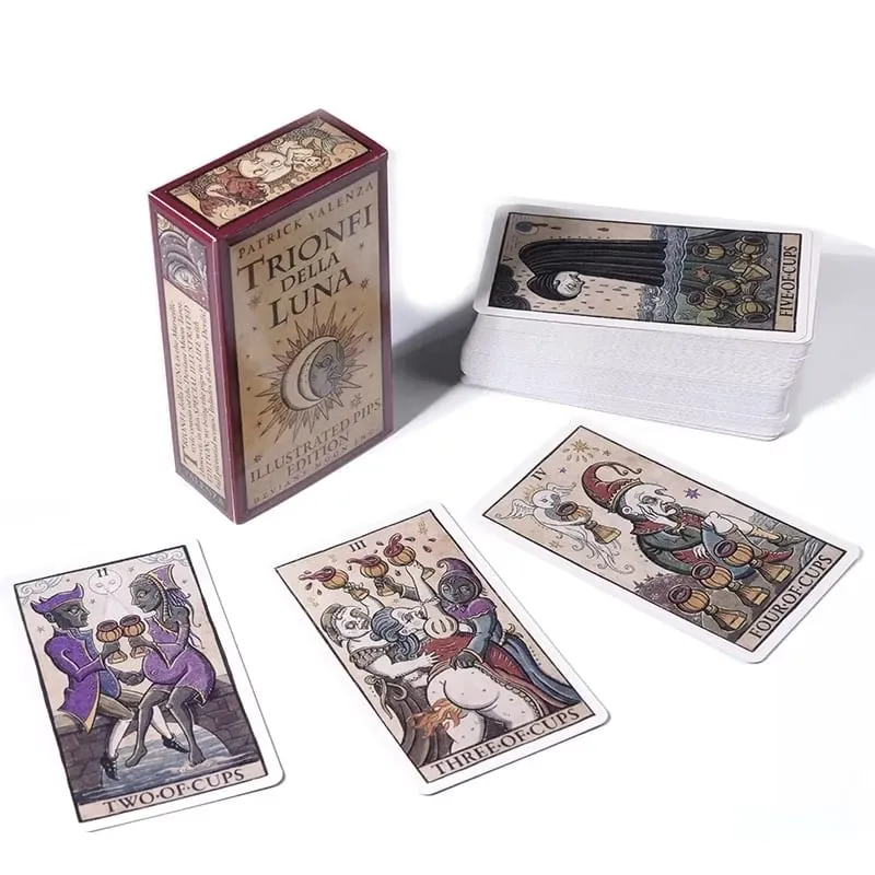 Trionfi della Luna Tarot 78 ดาดฟ้า PDF คู่มือ Fortune Telling การ์ดเกม Travel Cersion Reversed Chakra Planet Zodiac — image 4