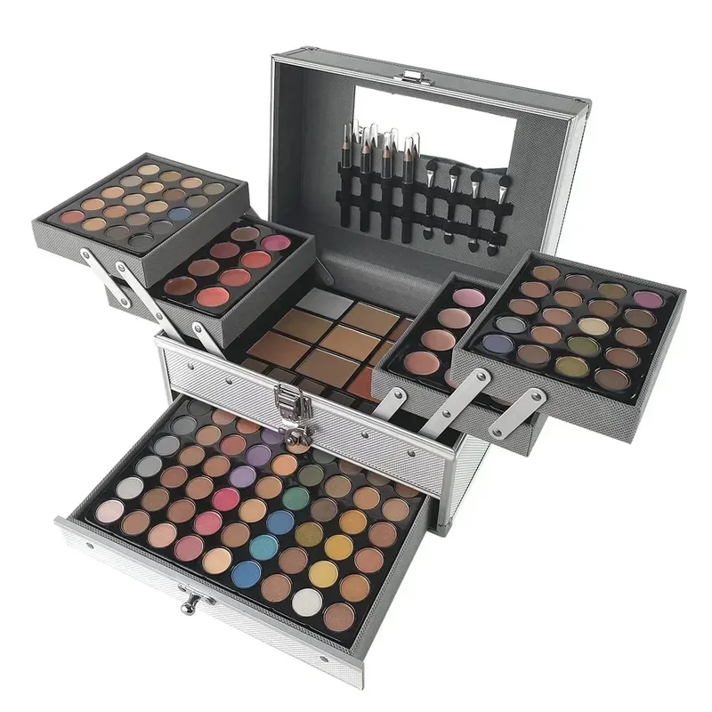 Makeup Sæt Box Øjenskygge Læbe Blush Neglelak Øjenbryn Blyant Multifunktionel Palette Jul Bryllup Fødselsdagsgaver Kosmetik — image 2