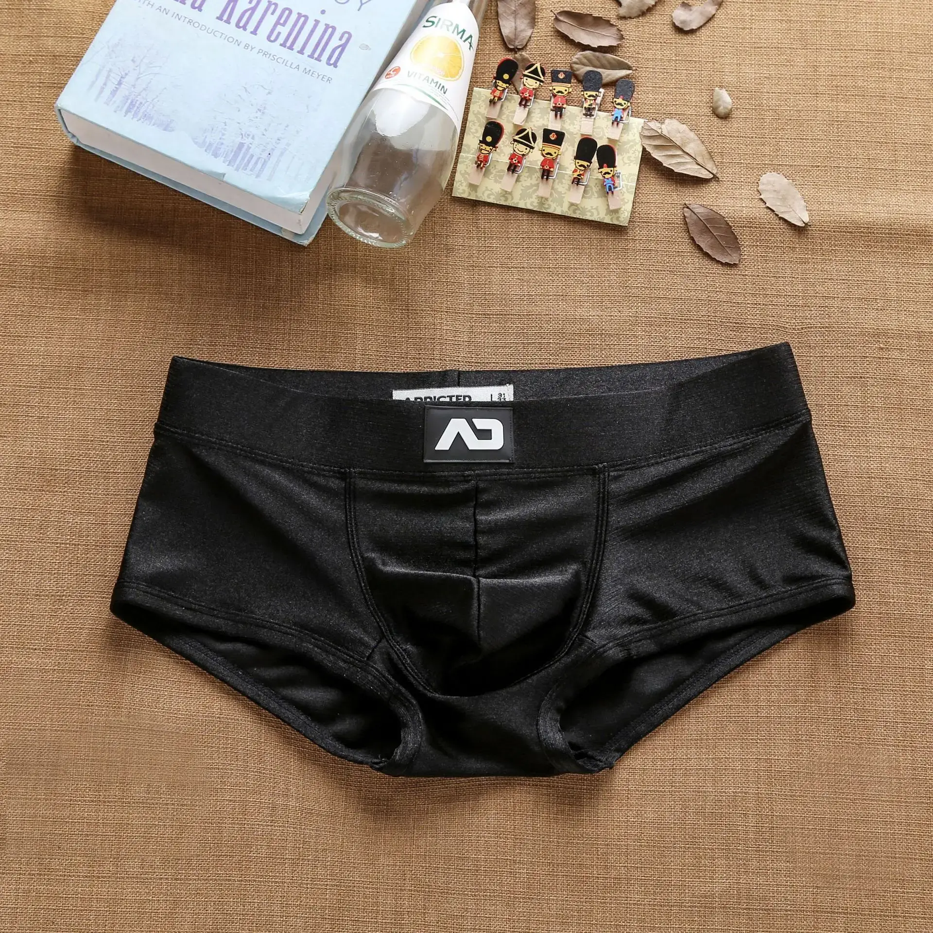 Pantaloni ad angolo piatto da ragazzo rialzati spazzolati a vita bassa da uomo — image 4