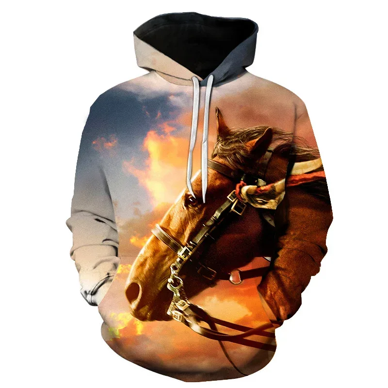 Horse Win Instant Success 3D Print Hoodies Interesting implication Animal Design Men Women Streetwear Pullover Casual Sweatshirt — image 61