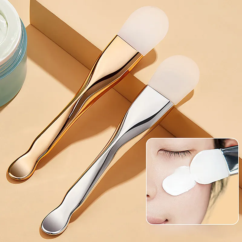 Brosse pour masque Facial en Silicone à Double tête, grattoir de nettoyage du visage, Type de torchon, Film de boue, brosse spéciale, outil de beauté, pinceaux de maquillage — image 2