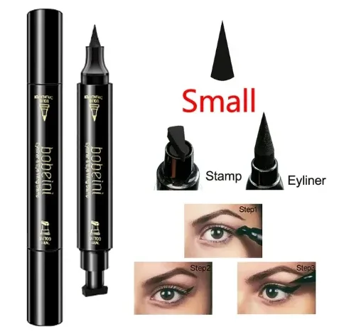 Flüssiger Eyeliner-Stift, super wasserfest, schwarz, doppelköpfiger Stempel, langlebiger Eyleliner, Katzenauge, Maquiagem, kosmetisches Make-up-Werkzeug