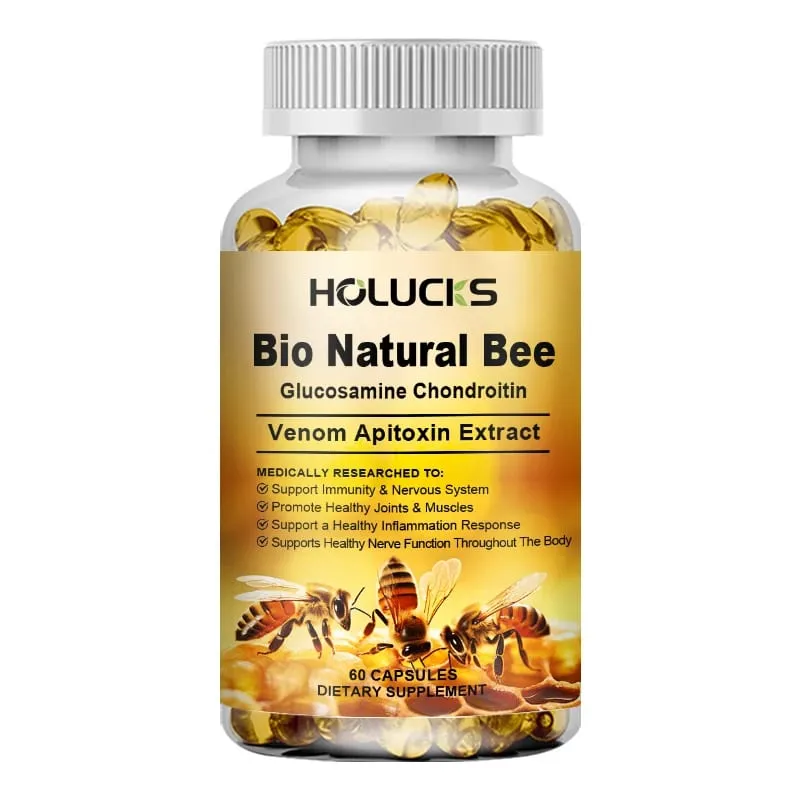 Bio Natural Bee Supplement with Apitoxin & Glucosamine Support Nerve Function Flexibility Alleviate Stiffness Confidence