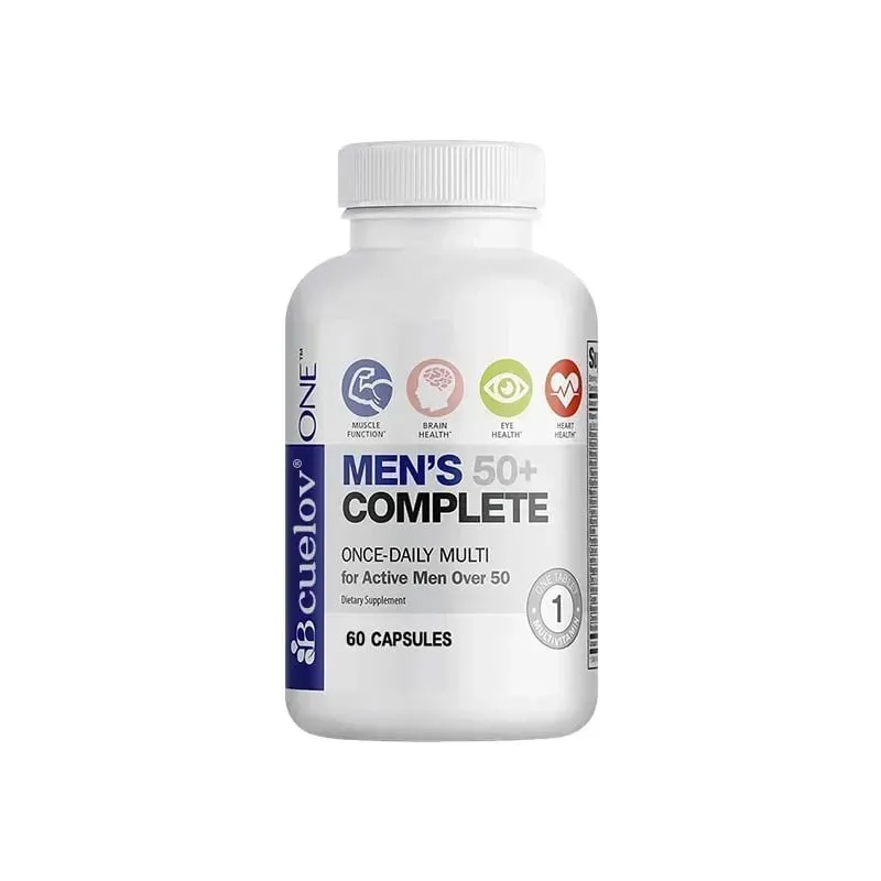 Men's Multivitamin for 50+ - High Potency Formula for Brain Eye & Heart Health for Brain Eye & Heart Health 120 Capsules
