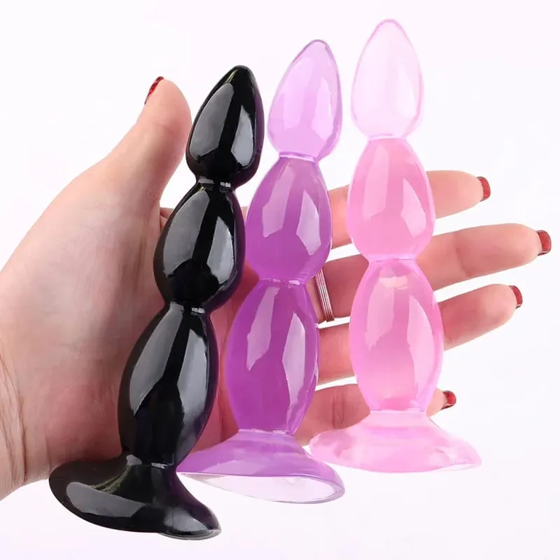 Perline plug butt Plug anale morbido con ventosa ano Toys Big Balls Silicone G-Spot Stimolante Butt Plugs Giocattoli adulti del sesso per coppia — image 1