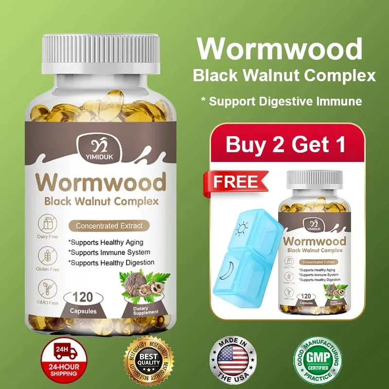 Premium Wormwood Cleanse Supplement with Black Walnut Clove & Quassia Supports Intestinal Health Detox & Digestive Balance — image 2