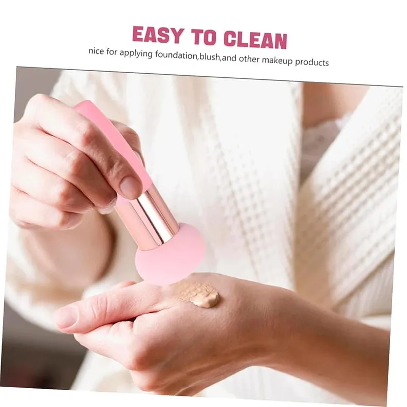 Nuovo pennello per trucco con testa a fungo, spugna per trucco di bellezza con manico, trucco per strumenti di trucco professionali per donne alla moda