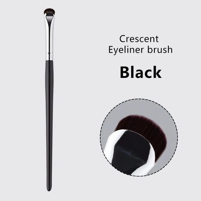 1/2PC Crescent Eyeliner Makeup Børster Øjenmakeupværktøj Præcisions blød øjenskyggebørste Buet tynde kosmetiske værktøj til små øjne