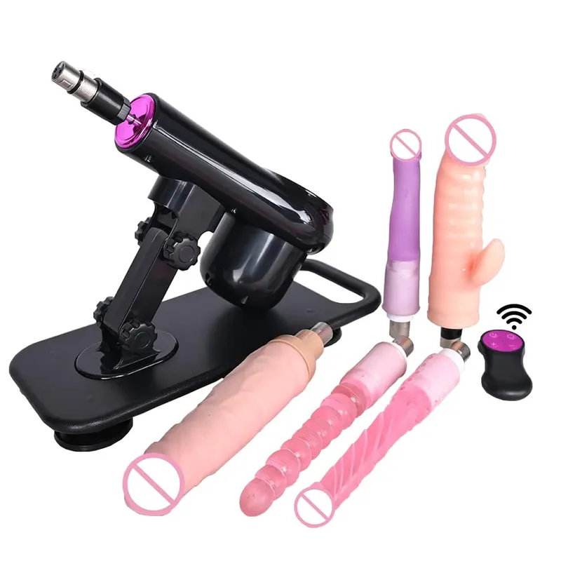 vibratore telescopico automatico della macchina dell'amore che spinge la macchina del sesso con diversi giocattoli allegati al dildo Giocattoli del sesso — image 23