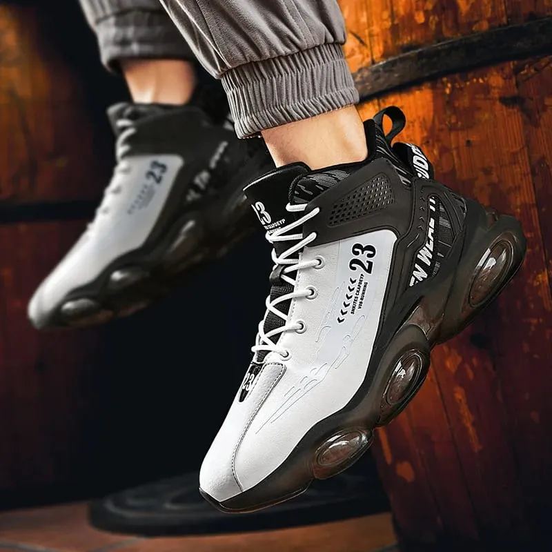 Scarpe alla moda di alta qualità primaverili da uomo con cinturino inferiore spesso da basket nuove scarpe da ginnastica casual traspiranti ammortizzate 2025 — image 1