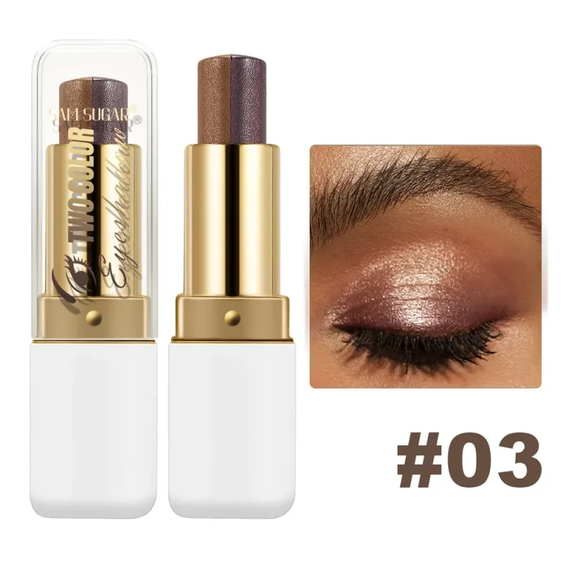 צבע כפול צללית סטיק גליטר Highlight Shadow Stick איפור עיניים עמיד למים שימר מתכתי איפור צללית — image 11