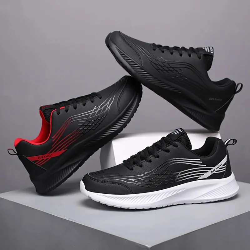 Taglia 38-47 Scarpe da ginnastica con piattaforma di alta qualità Scarpe da corsa nere da uomo Scarpe da ginnastica impermeabili Scarpe sportive da passeggio resistenti all'usura — image 6