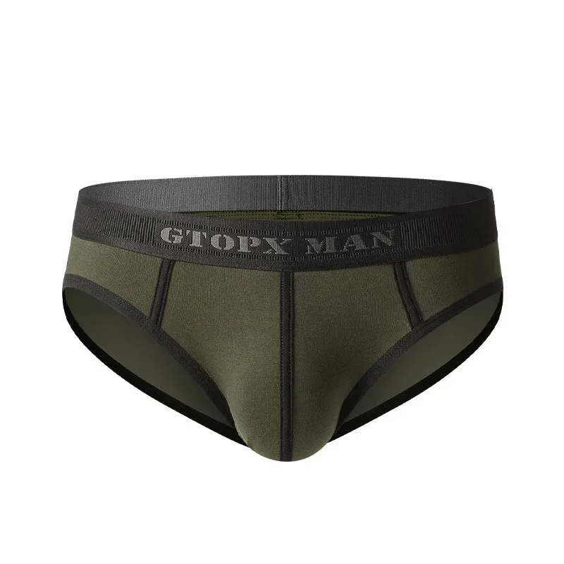 Sexy Men Underwear U Convex Pouch Single-layer Cotton Briefs for Men