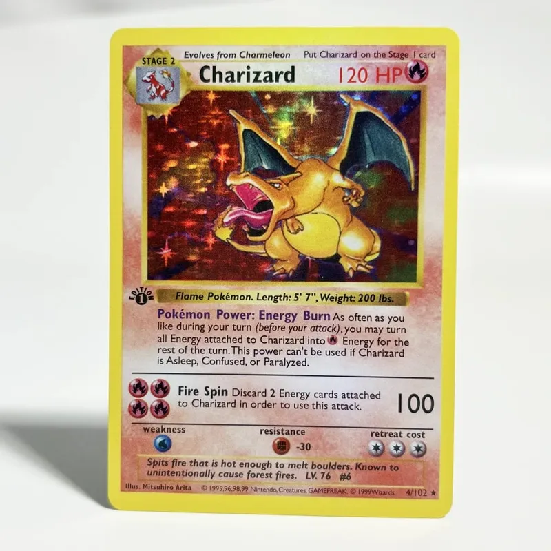 Pokémon Cards 1996 Basic Edition Flash Card Charizard Gengar Blastoise Feraligatr Gengar Trading Card Proxy Collection Card — image 2