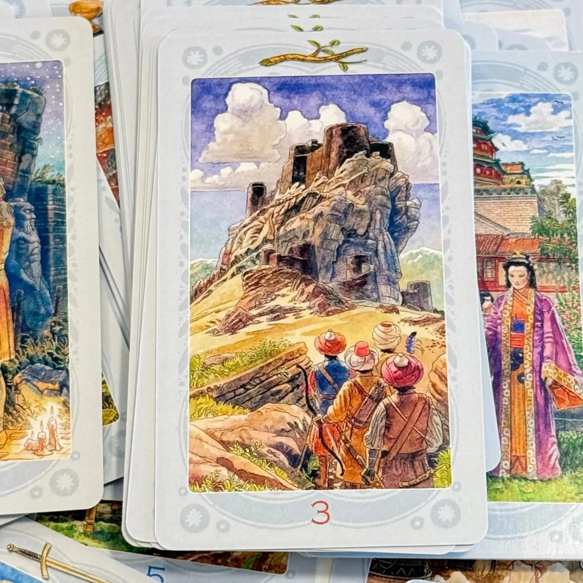 Versi Rusia Таро священных мест Permainan Papan Ramalan Pesta Kad Tarot 78 Ramalan