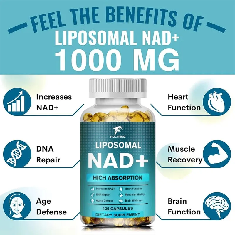 NAD Capsules อาหารเสริม Liposomal NAD+ อาหารเสริม - การป้องกันริ้วรอยแห่งวัย พลังงานเซลล์ การทำงานของหัวใจและสมอง — image 5