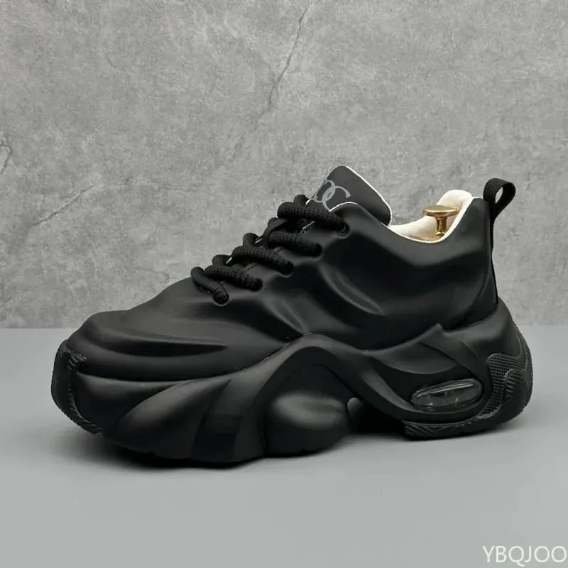 Hot Selling Men's Shoes in Plus Size Design New Thick Soled Fashionable and Versatile Sports Vulcanized Shoes with Temperament — image 8